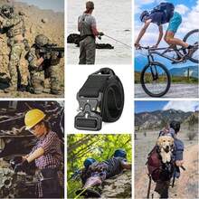 Nylon Material Premium Tactical Belt With Sturdy Metal Buckle - Multicolor - View 3