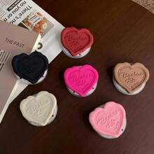 1 cái Giá đỡ điện thoại để bàn hình trái tim màu kem kiểu Hàn Quốc bằng silicon, kiểu dáng tối giản, sáng tạo, có thể thu gọn, gấp gọn, có đệm khí từ tính, lực hút siêu mạnh, di động, đa năng, thời trang (Không bao gồm thẻ ảnh) - Nhiều màu - Xem 1