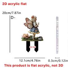 7pcs Acrylic Fairy Garden Decorative Stakes, Forest Animal & Mushroom Design, Outdoor Lawn & Yard Decor, Weather-Resistant Mini Garden Ornaments, Spring/Summer Gift - D - View 17