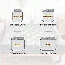 Funda de colchón de Lujo Grueso y Mejorado con Relleno Extra Suave – Capa Acolchada de Microfibra Cepillada, Alta Elasticidad y Confort Superior,Ideal para Dormitorio, Residencias y Hoteles de 5 Estrellas – Envío Local Rápido - Color4 - Ver 8