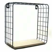 OISE ART STORE 2 Mensole Da Parete Moderne Design Cubo Mensola Scaffale Legno Metallo Nero - - Multicolore - Visualizzare 2
