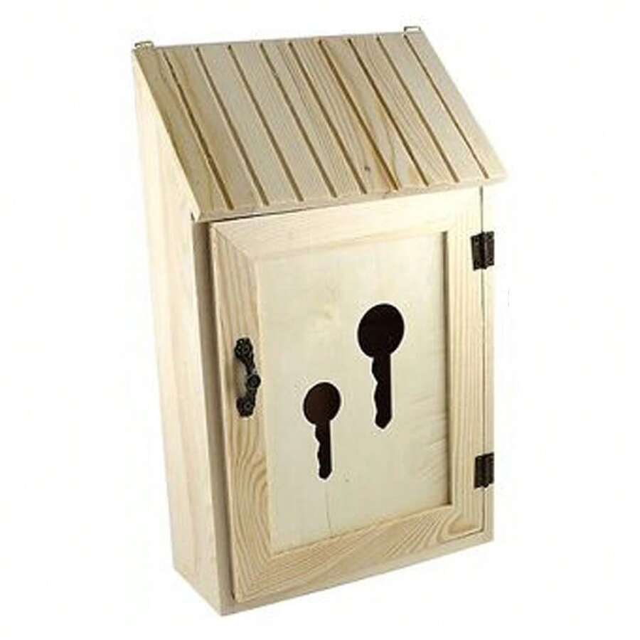 OISE ART STORE Cassetta Porta Chiavi Postale Legno Portachiavi Appendichiavi Key Box Decoupage - - Multicolore - Visualizzare 1