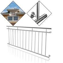 Balustrady balkonowe ze stali nierdzewnej francuskiej, balustrady tarasowe, balustrady, kraty balkonowe do użytku zewnętrznego, kraty okienne - 184*90 cm - Zobacz 1