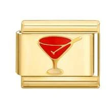 1件套模块化串珠手链，配有花朵、爱心、樱桃、足球吊坠，DIY油滴设计，不锈钢材质，适合作为派对/节日礼物送给朋友/情侣，吊坠造型时尚 - M287229 - 查看 23