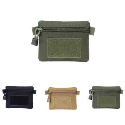 1个EDC Molle钱包防水便携拉链腰包，适用于户外露营