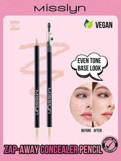  Bolígrafo Corrector Efectivo MISSLYN, Diseño de lápiz, Cobertura precisa, Punta que se desliza suavemente, No mancha, Acabado natural de la piel, Maquillaje ligero, Portátil para retoques en cualquier momento, Adecuado para múltiples áreas, Cubre eficazmente marcas de acné, ojeras y manchas, Larga duración, Fácil de usar para principiantes