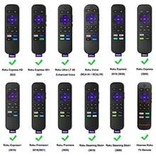 Case For Roku Voice Remote RCA1R RCAL7R Express HD 4K Ultra LT Enhanced Voice Express 3930 Premiere+ 3921 Streaming Stick+ Remote Anti Slip Shockproof Silicone Cover Cyan Blue - Xanh lam - Xem 2