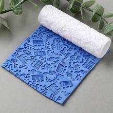 1个音符图案聚合物粘土纹理滚筒，聚合物粘土耳环制作滚筒 - 非常适合制作聚合物粘土纹理片 - GL279 - 查看 3