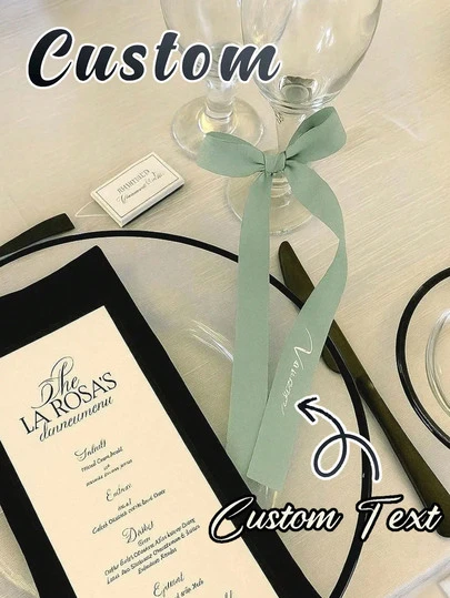 Nơ ruy băng satin cá nhân hóa 70cm, ruy băng có thể tùy chỉnh tên, thích hợp làm quà tặng tiệc cưới, thẻ tên khách mời đám cưới, nhãn dán tiệc độc thân, nhãn dán đồ uống, ruy băng tên có thể tùy chỉnh