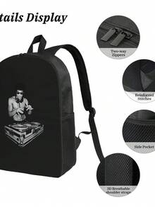 Bruce  Tony Stark Custom Graphic Polyester Backpack - Bold Prints & Practical Storage - 長方形 - 查看 5