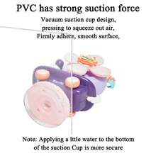 蜗牛爬行车，蜗牛主题旋转水上玩具，吸盘式震动趣味蜗牛旋转玩具，带可拆卸部件，婴儿安抚玩具 - 紫色 - 查看 6