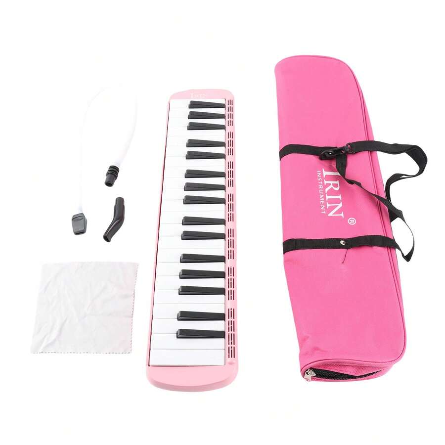 Melódica de 37 teclas, instrumento musical de viento con teclado para principiantes y profesionales, color rosa. - Rosa - Ver 1