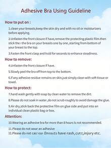 1PC  Invisible Push-Up Bra – Silicone Adhesive Strapless Bra For Backless & Plunge Outfits - màu da - Xem 5