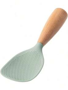 Rice Paddle Spoon Non-Stick Vertical Rice Spoon Kitchen Tool With Wooden Handle Stand Up Serving Spoon Spatula For Kitchen Cooking - 白色 - 查看 7