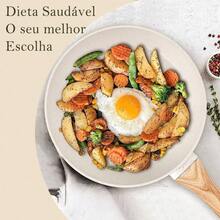 Sartenes Antiadherentes 10 Piezas, Bateria de Cocina, Juego de Sartenes de Induccion, Juego de Ollas y Sartenes, Fcil Limpieza, con Sartenes y Cacerolas, Granito Blanco - Granito blanco - Ver 6