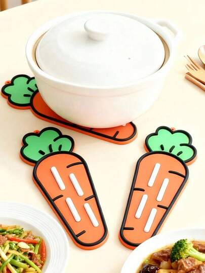 1pc Pot Lid Pad, Spatula Storage Pad, Soft Rubber Countertop Drain Pad, Insulation Pad, Cutting Board Placement Pad, Soap Drain Pad. Kitchen Storage And Organization