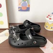 Women's New Versatile Fashion INS Indoor Home Slippers, Comfortable Outdoor Commute Cute Slip-On Sandals - Black - View 3