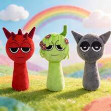 3 Pack Sprunki Incredibox Plush Toys, Cute Stuffed Animal Plushies For Kids & Game Fans, Soft Cartoon Character Dolls, Ideal Birthday Gifts & Room Decor - 彩色 - 查看 11