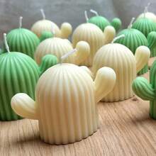 1 pièce Moule en résine DIY pour bougie en forme de cactus, cire fondue, décoration d'intérieur en forme de cactus, convient pour le DIY, la fabrication de bijoux et d'ornements, moule en résine époxy - Blanc - Voir 3