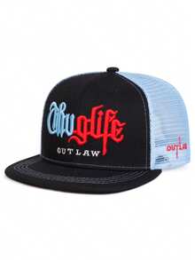 1pc Fashion Baseball Cap With "Thuglife" Embroidery, Adjustable Snapback Hip Hop Hat For Adults Outdoor Casual Sun Protection - Shape - View 31