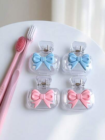 Bow Transparent Toothbrush Holder, Ins-Style Bow Design,Portable Toothbrush Cover, Portable Toothbrush Head Protection Clip, Toothbrush Storage Clip, Perfectly Protects Toothbrush Head, Dual-Hole Design For Better Drainage And Ventilation,Portable Design For Easy Carrying, Dustproof Toothbrush Head Cover For Travel,Gift For Lovers, Friends, Family, Teachers, Travel Enthusiasts, Must-Have For Home,Dorm,Back-To-School