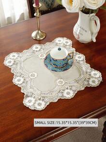 ABEST6522 Home&Living store 1 pezzo Runner da tavolo in 100% poliestere con pizzo, traforato, artistico e fresco, come regalo, decorazione per la stanza, decorazione per la casa multi-scena per uso interno & esterno, mobili da esterno. Perfetto per uso interno & esterno: soggiorni, camere da letto, patii, giardini, picnic, PC - Cachi - Visualizzare 3