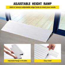 Threshold Ramps For Doorways, 2"/3"/4"/5" Rise Door Ramp For Wheelchairs, Aluminum Door Threshold Ramp, 700 Lbs Load Capacity Adjustable Threshold Ramp For Wheelchairs, Scooters, Power Chairs, Home Steps Entry - 2" Rise - View 2