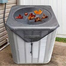 1 Piece Of High-Quality Outdoor Air Conditioner Cover - Super Durable, Waterproof, Windproof - Dust- And Cold-Proof, With Breathable PVC Mesh Ventilation Design, Hexagonal Design, Optimized For - 黑色 - 查看 1