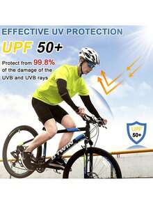 Ống tay áo (4 đôi/1 đôi) cho nam nữ, chống tia UV, giữ ấm cánh tay, che hình xăm, dùng cho thể thao, chơi golf và làm mát. - Nhiều màu - Xem 4