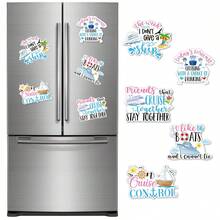 5pcs Magnetic Refrigerator Stickers - Funny Cruise Ship Door Magnets For Fridge And Garage Decor - Fresh Style, Unique Nautical Theme Magnets Suitable For Home, Travel, Party, Outdoor And Spring/Summer Holiday Decoration - 7.6 X 6.2 Inch - View 1
