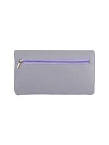 Short Women Wallet, High-Quality PU Leather, Lock Clasp Design - Purple - View 5