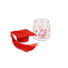 OISE ART STORE Ampolle Barattoli In Vetro Con Tappo In Sughero Bomboniera Laurea Tocco Rosso - - Multicolore - Visualizzare 2