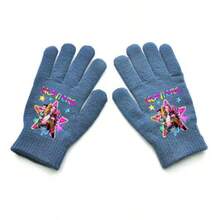 Popular Witch Hunter Printed Fingerless Knit Gloves For Men & Women, Autumn/Winter - Multicolor - View 1