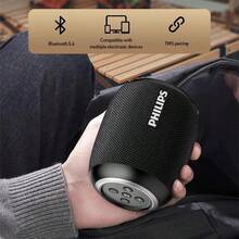 PHILIPS Speaker Bluetooth TAS3109, Audio Nirkabel Mini Portabel, Super Bass, Tahan Air IPX, Pencahayaan RGB, Daya Tahan Baterai Lama, Suara Berkualitas Tinggi, Cocok untuk Penggunaan di Rumah, Luar Ruangan, dan Mobil - MultiWarna - View 4