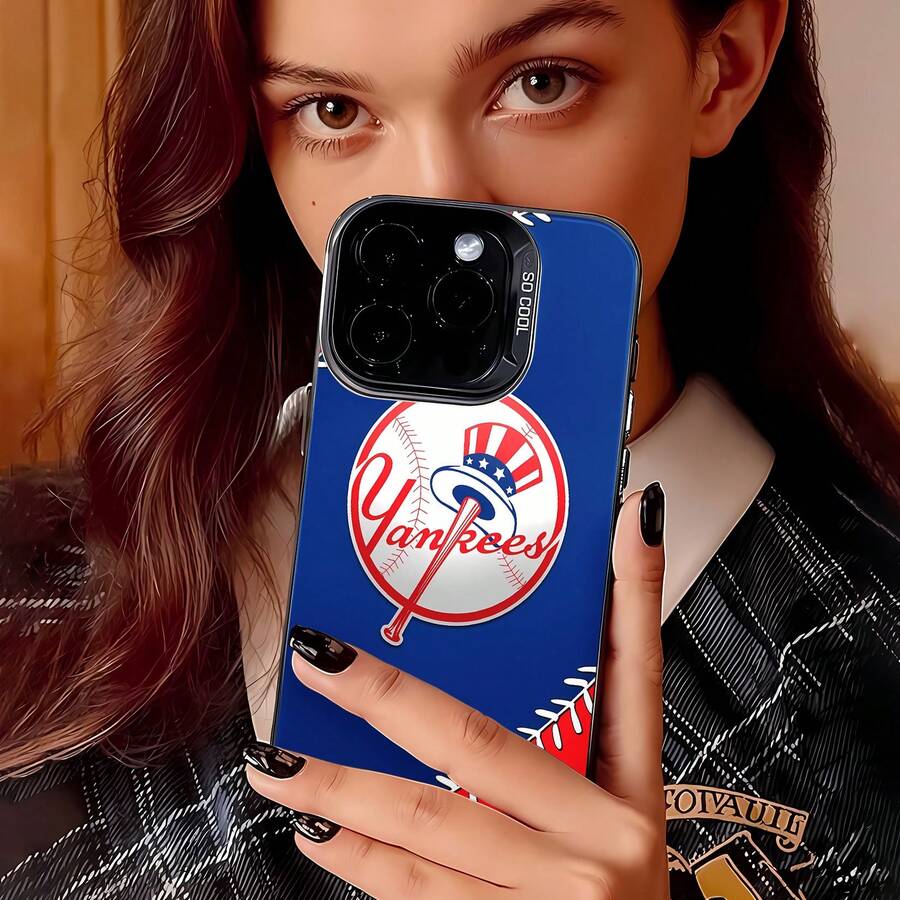 Estuche para teléfono con el logotipo de béisbol de los Compatible con estuches para teléfonos , 17, 16 Pro Max, 15 Pro Max, 13 y 12 Hecho de material de TPU que brinda protección contra golpes y caídas Un gran regalo para familiares, amigos, seres queridos, novios/novias y aniversarios - Negro - Ver 1