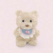 1pc Soft Plush Birthday Bear Doll, Children's Birthday Gift, Delicate Small Teddy Bear Stuffed Doll With Knitted Clothes, Kids Comfort Doll And Home Decor - 香檳色 - 查看 4