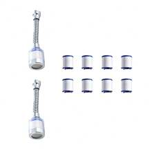 2 Filtros + 8 Cartuchos de Filtro: Filtro de Torneira com Desempenho de Filtração Consistente e Duradouro. Ele Efetivamente Retém Impurezas Suspensas na Água, Estende a Vida Útil dos Aeradores de Torneira e Evita Entupimentos Causados por Impurezas que de Outra Forma Prejudicariam o Fluxo de Água. - A - Visão 9