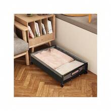 1/2*Underbed Storage Box On Wheels Lid Under Bed Sofa Portable Dustproof Organiz - Black - View 9