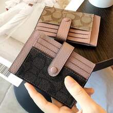 Monograma ultrafino estilo Ins tarjetero moda sobre corto para mujeres apliques tarjeta y cartera de identificación monedero para tarjetas de crédito UFD5 - C - Ver 4