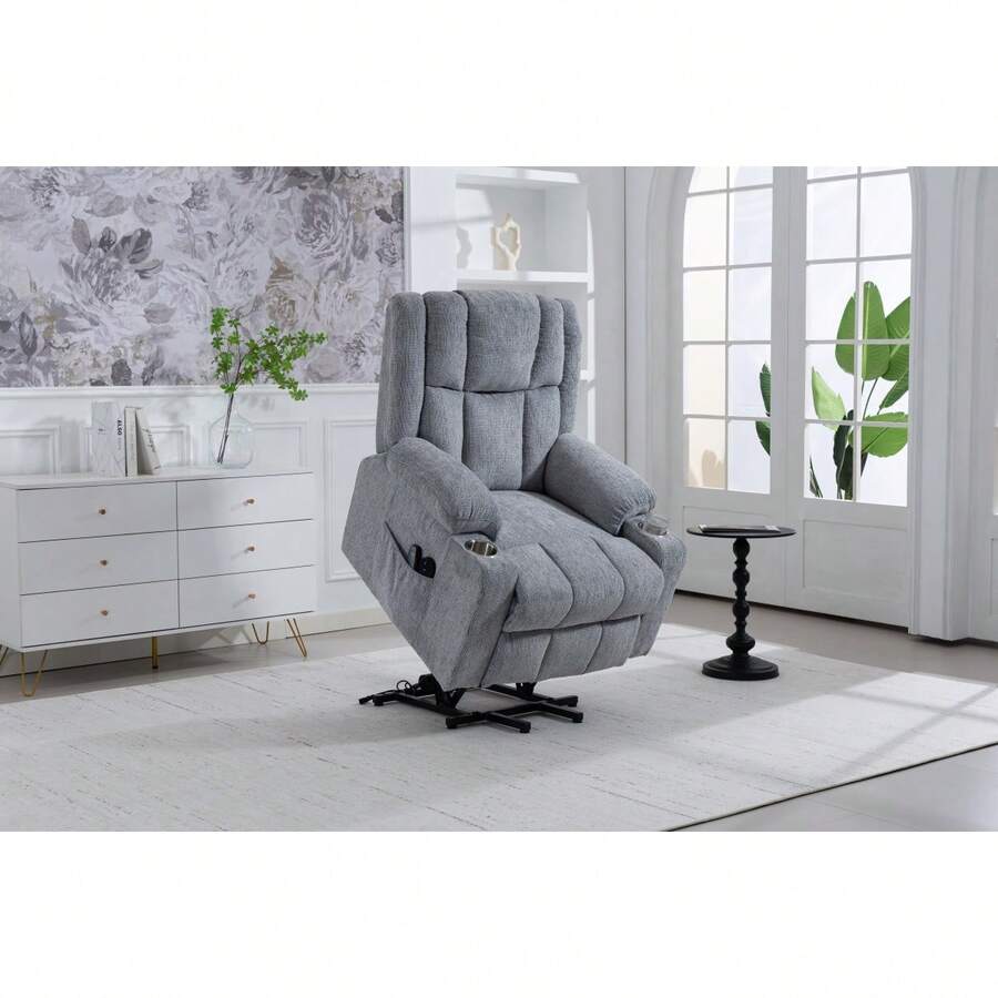Recliner Parts - Light Gray + Velvet - View 1