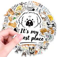 Dog Lover's Healing Hearts Sticker Pack - 56 Emotional Quote Decals My Dog Gets Me For Journal, Therapy & Personal Decor Vision Board Cartoon Graffiti Stickers Decorative Water Cups Notebook Luggage Waterproof Stickers - Multicolor - View 1