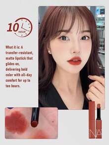 NARS Powermatte唇膏 #106 暗星 1.5克/0.05盎司 | 浓郁哑光唇色，高饱和度 | 轻盈舒适，持久显色 | 不拔干的丝绒哑光妆效 | 顺滑易涂，显色度极佳 | 多款活力色号可选 | 适合日常或特殊场合打造浓郁唇妆 - 106 Dark Star - 查看 2