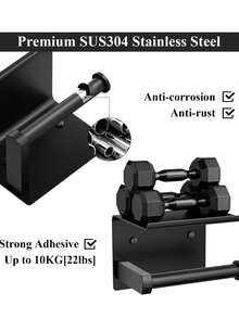 Wall-Mounted Toilet Paper Holder, Suitable For Toilet Paper Rolls, Stainless Steel Self-Adhesive Toilet Paper Holder, Bathroom Toilet Paper Rack - Multicolor - View 6