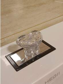 1 件装透明白/红心形马桶冲水按钮按压器 - 加长型马桶水箱冲水器，长指甲女性必备工具 - 愛心款 - 查看 2