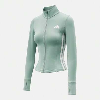Adidas 女士 WE JKT 3S 针织连帽开衫 KD9236