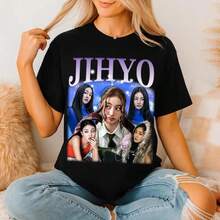 Jihyo Twice Kpop T-Shirt, Twice TEN_ The Story Goes On Shirt, Twice This Is For World Tour In US Shirt, Twice Members Kpop Tee Sweate - màu đen - Xem 1