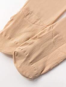 1pc Girls' Skin-Tone Pantyhose, Fashionable Lightweight Breathable Snag-Resistant Stockings, Skin-Friendly Soft Comfortable Casual Versatile Dancewear, Suitable For Daily Wear, Holidays, Stage Performance, Campus, Party, Travel - Apricot - View 2