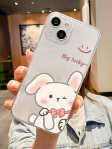 2 件装精密穿孔高透明度兔子熊彩绘防摔透明手机壳，兼容 17 Pro/17 Air/17/17 Pro Max/16/11/16 Pro/16 Plus/16 Pro Max/16 e/15 Pro Max/13/14/12/XS/XR/7G/8P，兼容三星 Galaxy 11/12 Pro/12/12 X/13 Pro/14 Pro/15 Pro，兼容 Redmi 10/9/Note9/12c/Note11 Pro/Note8 Pro - 彩色 - 查看 4