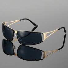 Y2K Fashion Street Style Glasses, Unisex, Unique Hollow-Out Luxury Frame, Suitable For Music Festivals, Road Trips, Eye-Catching Item - Multicolor - View 13