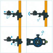 4.2m Laser Leveling Telescoping Pole Adjustable Mounting Pole For Rotary And Line Laser - Yellow - View 6